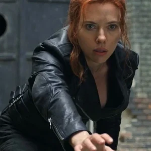 Black Widow Natasha Romanoff Black Biker Jacket