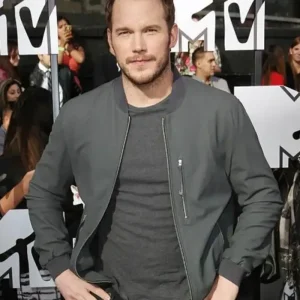 Chris Pratt Jurassic World Bomber Leather Jacket