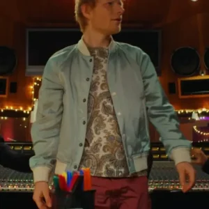 Ed Sheeran Azizam Blue Bomber Jacket
