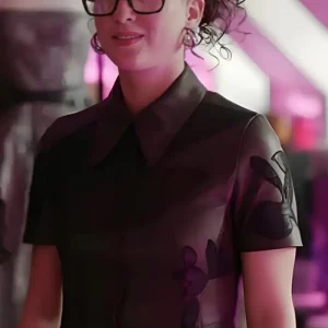 Emily In Paris Anaïs Weill Floral Leather Dress