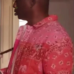 Emily In Paris Samuel Arnold Red Patchwork Printed Jacket