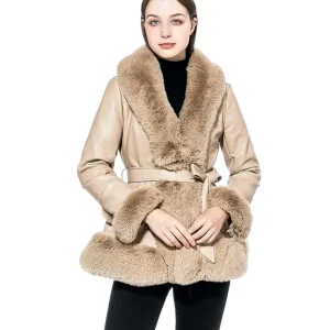 GRAN ORIENTE Beige Leather Jacket