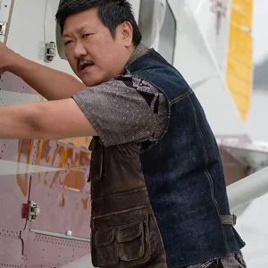 Gemini Man Benedict Wong Blue and Brown Denim Vest
