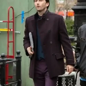 Jessica Jones Kilgrave Maroon Pea Coat