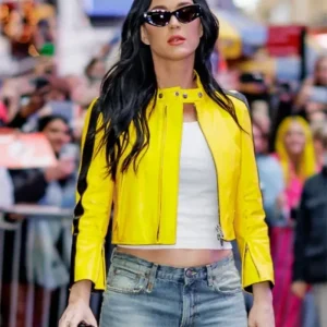 Katy Perry Yellow Leather Jacket