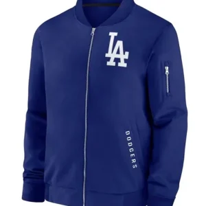 LA Dodgers Dugout Royal Blue Bomber Jacket