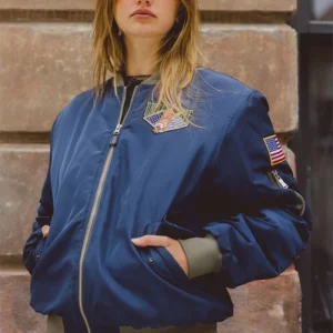 Leon Blue Bomber Jacket