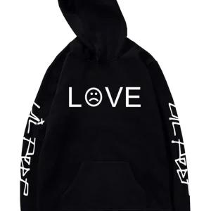 Lil Peep Love Black Hoodie Wool Jacket