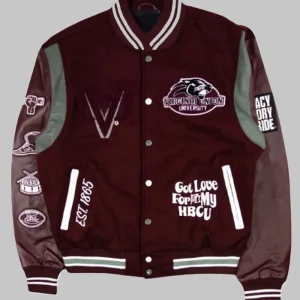 Mia Yim Virginia Union University Maroon Varsity Jacket