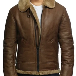 Riccardo Sheepskin SF Brown Leather Shearling Jacket