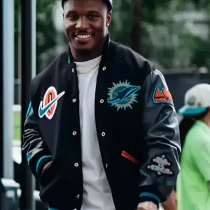 Malik Washington Rivalries Miami Dolphins Varsity Jacket