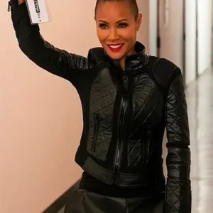 The Equalizer Jada Pinkett Black Quilted Leather Jacket