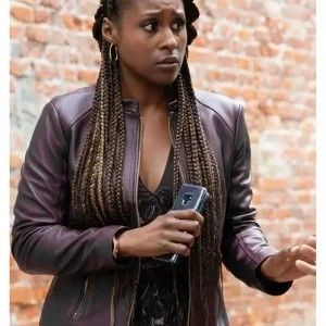 The Lovebirds Issa Rae Real Leather Jacket