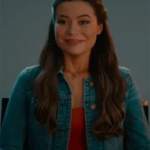 The Wrong Paris 2025 Miranda Cosgrove Blue Denim Jacket