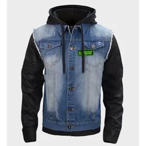 Watch Dogs Video Game T Bone Grady Jean Denim Hooded Jacket