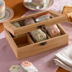 Tea Box Bamboo 21x16cm