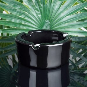 Glass Ashtray Black 85x35mm