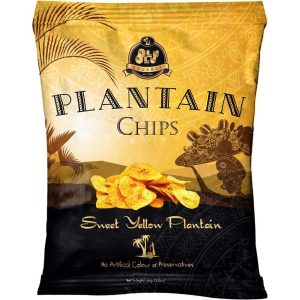 Olu Olu Sweet Yellow Plantain Chips 24x60g – Authentic Crunchy Snack UK